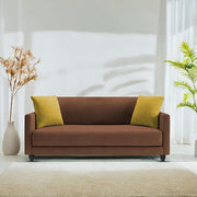 Casaliving Dominic 2 Seater Sofa Set for Living Room (Blue Fabric) Premium Fabric Sofa