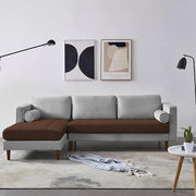 Casaliving Aezra LHS 4 Seater L Shape Sofa Set for Living Room (Black Grey Fabric) Premium Fabric Sofa