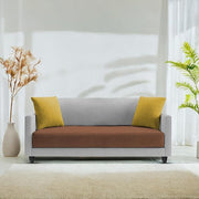 Casaliving Dominic 2 Seater Sofa Set for Living Room (Blue Fabric) Premium Fabric Sofa