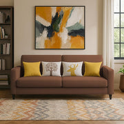 Casaliving Premium Stephanie 2 Seater Sofa Set 2 Seater Modern Sofa Set for Living Room (Blue Color Fabric)