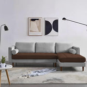 Casaliving Aezra LHS 4 Seater L Shape Sofa Set for Living Room (Black Grey Fabric) Premium Fabric Sofa