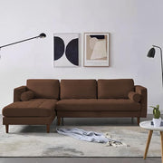 Casaliving Aezra LHS 4 Seater L Shape Sofa Set for Living Room (Black Grey Fabric) Premium Fabric Sofa