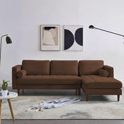 Casaliving Aezra LHS 4 Seater L Shape Sofa Set for Living Room (Black Grey Fabric) Premium Fabric Sofa