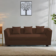 Casaliving Amida 3 Seater Sofa Set for Living Room (Blue Black Colour) Premium Fabric Sofa