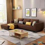 Casaliving Minta LHS 4 Seater L Shape Sofa Set for Living Room (Blue Premium Colour Fabric)