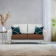 Casaliving Falco 1 Seater Sofa Set for Living Room (Blue Grey Fabric) Premium Fabric Sofa