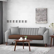 Casaliving Doraldo 3 Seater Sofa Set for Living Room (Black Blue Colour) Premium Fabric Sofa