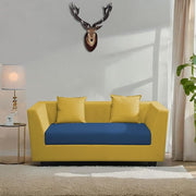 Casaliving Amida 2 Seater Sofa Set for Living Room (Blue Colour) Premium Fabric Sofa