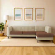 Casaliving Markfest LHS 6 Seater L Shape Sofa Set for Living Room (Blue Colour) Premium Fabric Sofa Set