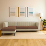 Casaliving Markfest LHS 6 Seater L Shape Sofa Set for Living Room (Blue Colour) Premium Fabric Sofa Set