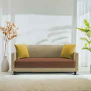 Casaliving Dominic 2 Seater Sofa Set for Living Room (Blue Fabric) Premium Fabric Sofa