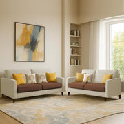 Casaliving Premium Stephanie 2 Seater Sofa Set 2 Seater Modern Sofa Set for Living Room (Blue Color Fabric)