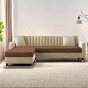 Casaliving Garcia L Shape Sofa Set for Living Room Premium Fabric Sofa (4 Seater LHS, Blue)