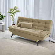 Casaliving Draxy 3 Seater Sofa Cum Bed for Living Room (Blue Colour) Premium Fabric Sofa Set