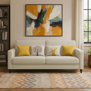 Casaliving Premium Stephanie 2 Seater Sofa Set 2 Seater Modern Sofa Set for Living Room (Blue Color Fabric)