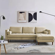 Casaliving Aezra LHS 4 Seater L Shape Sofa Set for Living Room (Black Grey Fabric) Premium Fabric Sofa