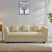 Casaliving Amida 3 Seater Sofa Set for Living Room (Blue Black Colour) Premium Fabric Sofa