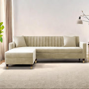 Casaliving Garcia L Shape Sofa Set for Living Room Premium Fabric Sofa (4 Seater LHS, Blue)