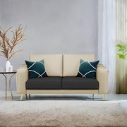 Casaliving Falco 1 Seater Sofa Set for Living Room (Blue Grey Fabric) Premium Fabric Sofa