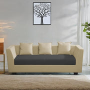 Casaliving Amida 3 Seater Sofa Set for Living Room (Blue Black Colour) Premium Fabric Sofa