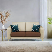 Casaliving Falco 1 Seater Sofa Set for Living Room (Blue Grey Fabric) Premium Fabric Sofa