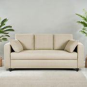 Casaliving Vitserk 3 Seater Sofa Set for Living Room (Blue Grey Colour) Premium Fabric Sofa