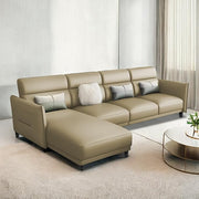 Casaliving Skynet LHS 6 Seater L Shape Sofa Set for Living Room (Black Colour) Premium Fabric Sofa Set