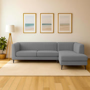 Casaliving Markfest LHS 6 Seater L Shape Sofa Set for Living Room (Blue Colour) Premium Fabric Sofa Set