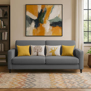 Casaliving Premium Stephanie 2 Seater Sofa Set 2 Seater Modern Sofa Set for Living Room (Blue Color Fabric)