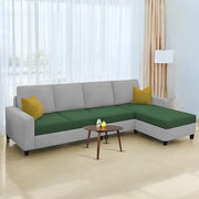 Casaliving Gerio 6 Seater LHS L Shape Sofa Set for Living Room (Blue Fabric) Premium Fabric Sofa