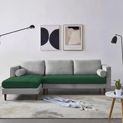 Casaliving Aezra LHS 4 Seater L Shape Sofa Set for Living Room (Black Grey Fabric) Premium Fabric Sofa