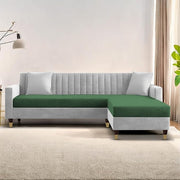 Casaliving Garcia L Shape Sofa Set for Living Room Premium Fabric Sofa (4 Seater LHS, Blue)