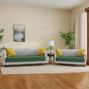 Casaliving Dominic 3 + 2 Seater Sofa Set for Living Room (Blue) Premium Fabric Sofa