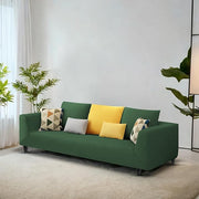 Casaliving Margreta 3 Seater Sofa Set for Living Room (Blue Colour Fabric) Premium Fabric Sofa