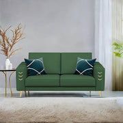 Casaliving Falco 1 Seater Sofa Set for Living Room (Blue Grey Fabric) Premium Fabric Sofa