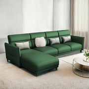 Casaliving Skynet LHS 6 Seater L Shape Sofa Set for Living Room (Black Colour) Premium Fabric Sofa Set