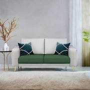 Casaliving Falco 1 Seater Sofa Set for Living Room (Blue Grey Fabric) Premium Fabric Sofa