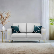 Casaliving Falco 1 Seater Sofa Set for Living Room (Blue Grey Fabric) Premium Fabric Sofa