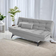 Casaliving Draxy 3 Seater Sofa Cum Bed for Living Room (Blue Colour) Premium Fabric Sofa Set