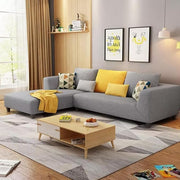 Casaliving Minta LHS 4 Seater L Shape Sofa Set for Living Room (Blue Premium Colour Fabric)