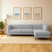 Casaliving Markfest LHS 6 Seater L Shape Sofa Set for Living Room (Blue Colour) Premium Fabric Sofa Set