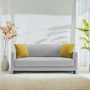 Casaliving Dominic 2 Seater Sofa Set for Living Room (Blue Fabric) Premium Fabric Sofa