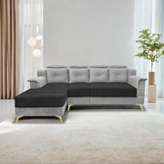 Casaliving Snowy LHS 6 Seater L Shape Sofa Set for Living Room (Blue Colour) Premium Fabric Sofa