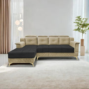 Casaliving Snowy LHS 6 Seater L Shape Sofa Set for Living Room (Blue Colour) Premium Fabric Sofa