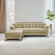 Casaliving Snowy LHS 6 Seater L Shape Sofa Set for Living Room (Blue Colour) Premium Fabric Sofa