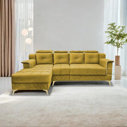 Casaliving Snowy LHS 6 Seater L Shape Sofa Set for Living Room (Blue Colour) Premium Fabric Sofa