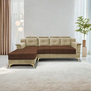 Casaliving Snowy LHS 6 Seater L Shape Sofa Set for Living Room (Blue Colour) Premium Fabric Sofa