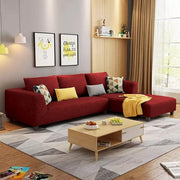 Casaliving Minta LHS 4 Seater L Shape Sofa Set for Living Room (Blue Premium Colour Fabric)
