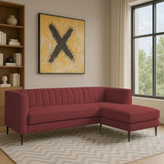 Casaliving Travis 4 Seater L Shape Convertible Sofa Set for Living Room, 3 Seater & Ottoman Modular Sectional Couch for Small Space (Blue Colour) Fabric