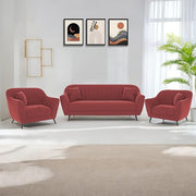 Casaliving Anyse 3+1+1 Seater Sofa Set for Living Room (Blue Colour) Premium Fabric Sofa Set